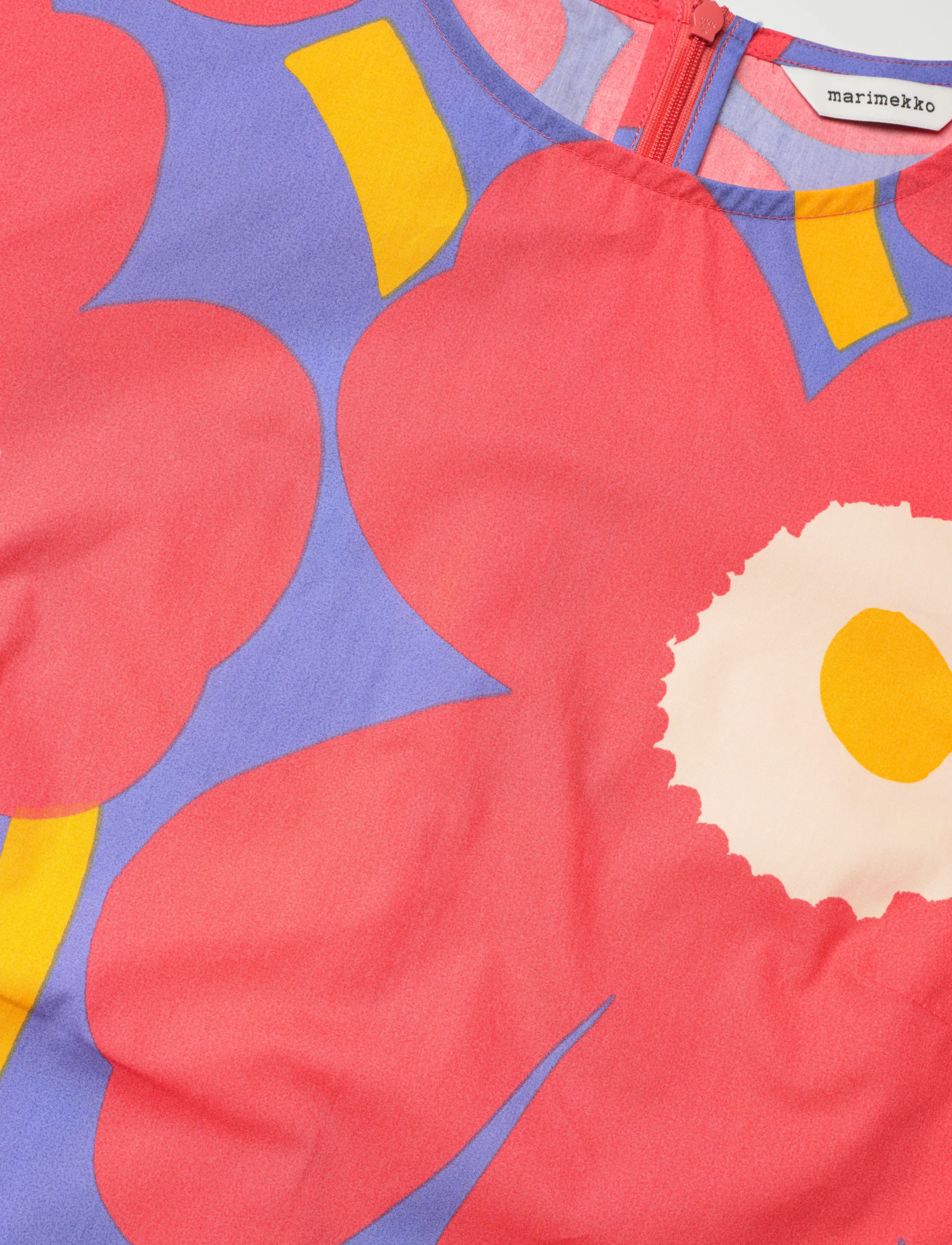 Marimekko - KUKKIVA UNIKKO - t-shirt-kleider - red, blue, orange - 5