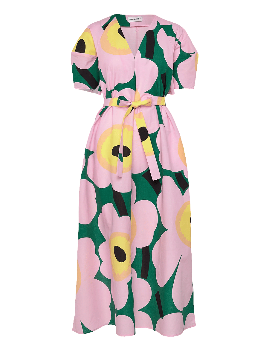 Marimekko - KAFFET UNIKKO - maxi dresses - green, light pink, yellow - 1