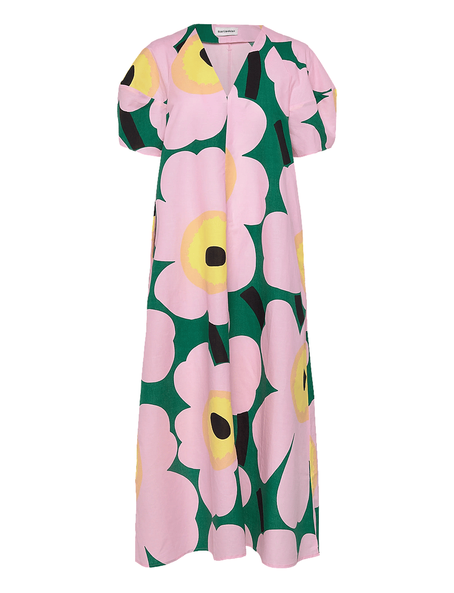 Marimekko - KAFFET UNIKKO - maxi dresses - green, light pink, yellow - 2