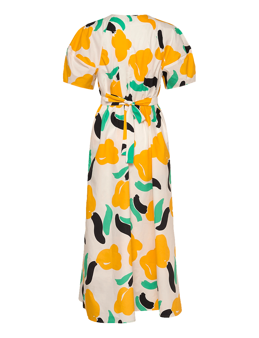 Marimekko - TAIVUT LEMMITTY - wrap dresses - white, orange, green - 2