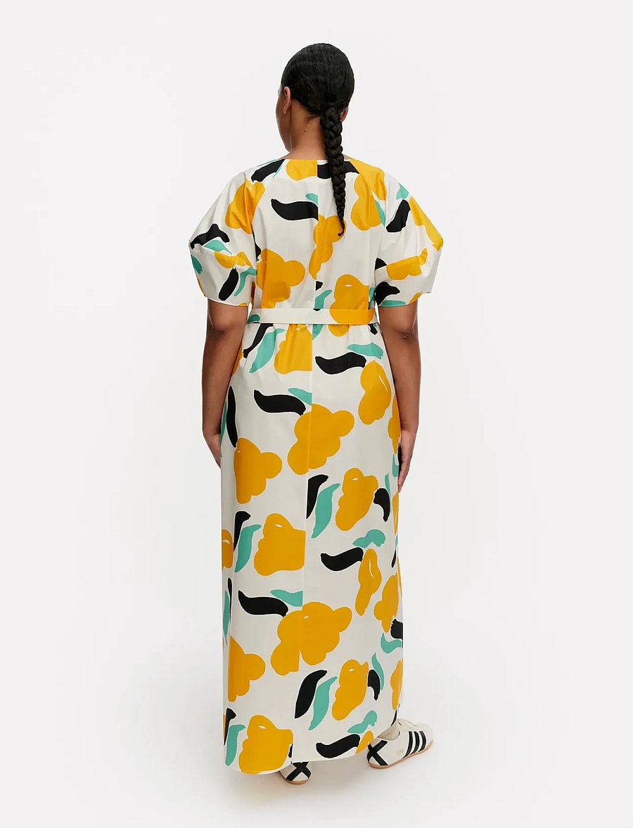 Marimekko - TAIVUT LEMMITTY - wrap dresses - white, orange, green - 4