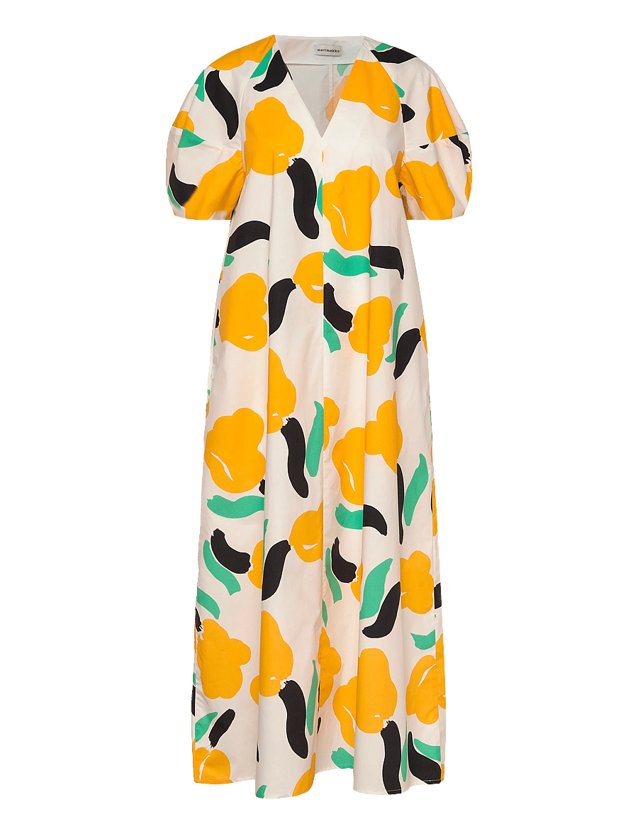 Marimekko - TAIVUT LEMMITTY - wrap dresses - white, orange, green - 3