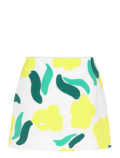 Marimekko KOKOAMINEN LEMMITTY - Kjolar - OFF WHITE, YELLOW, GREEN / yellow
