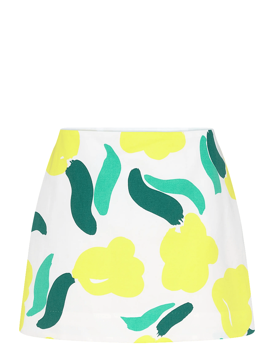 Marimekko - KOKOAMINEN LEMMITTY - trumpi sijonai - off white, yellow, green - 1