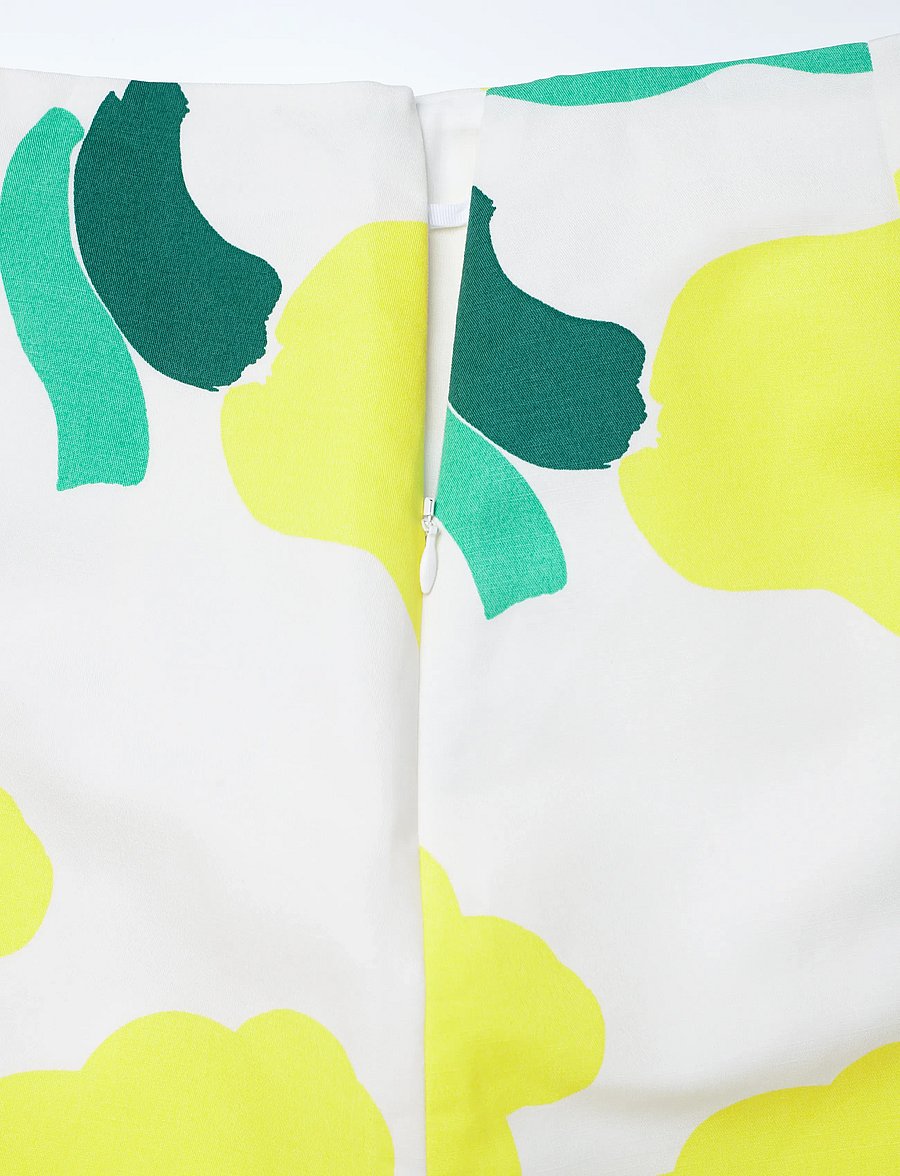 Marimekko - KOKOAMINEN LEMMITTY - trumpi sijonai - off white, yellow, green - 5