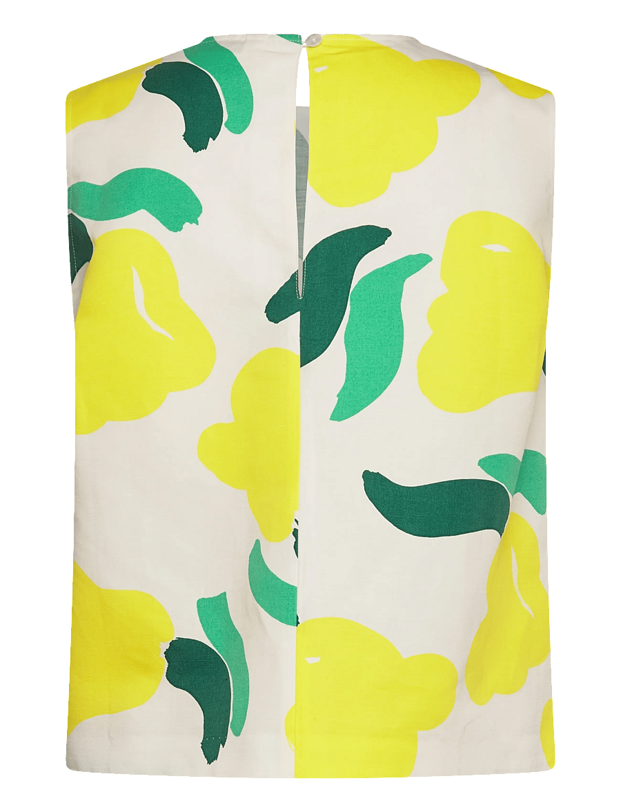 Marimekko - ERILAISIA LEMMITTY - Ärmellose blusen - off white, yellow, green - 2