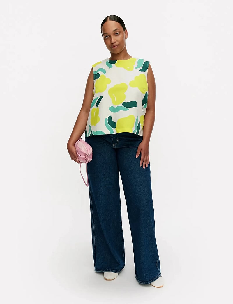 Marimekko - ERILAISIA LEMMITTY - varrukateta pluusid - off white, yellow, green - 0