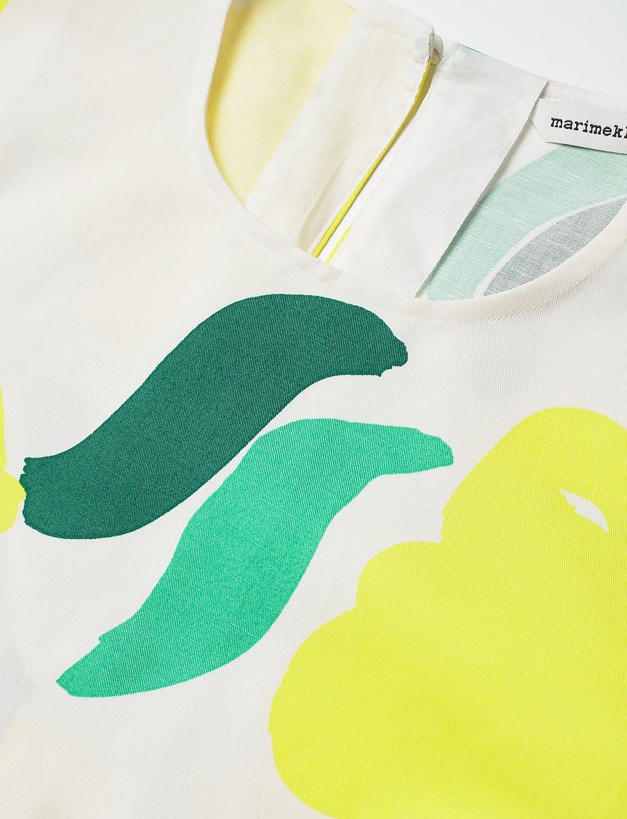 Marimekko - ERILAISIA LEMMITTY - Ärmellose blusen - off white, yellow, green - 5