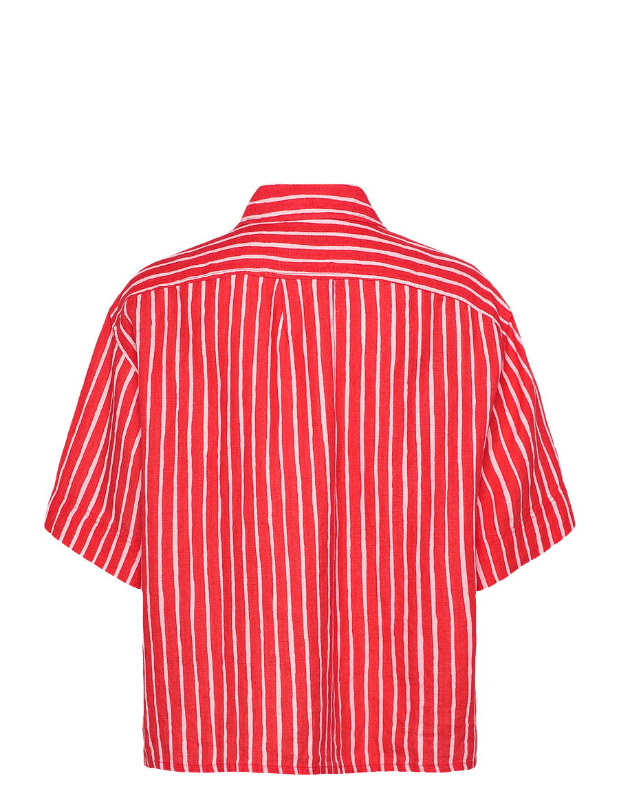 Marimekko - PALINDROMI PICCOLO - linased särgid - red, light pink - 2