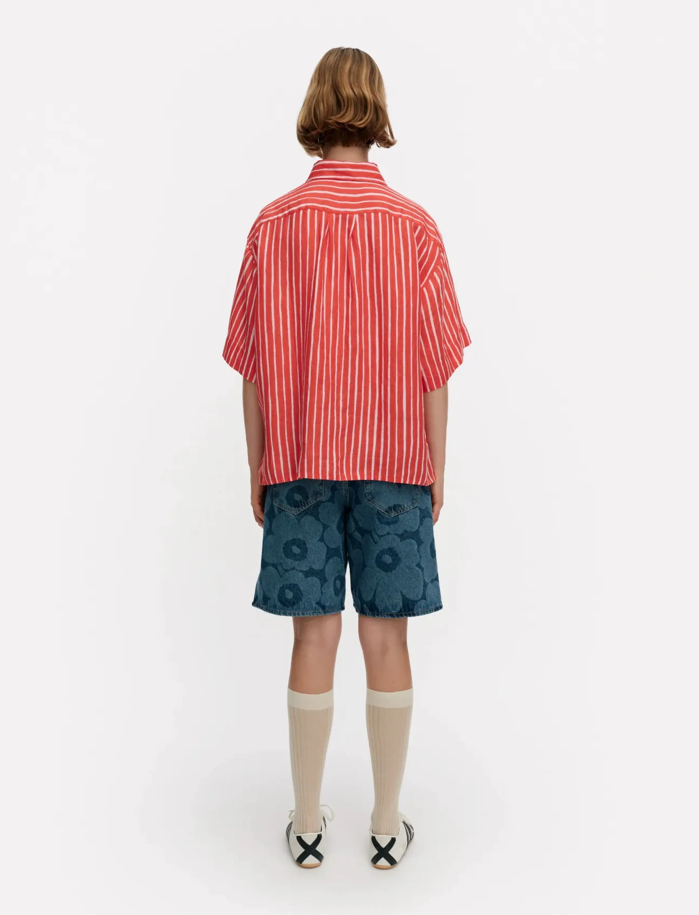 Marimekko - PALINDROMI PICCOLO - linased särgid - red, light pink - 3