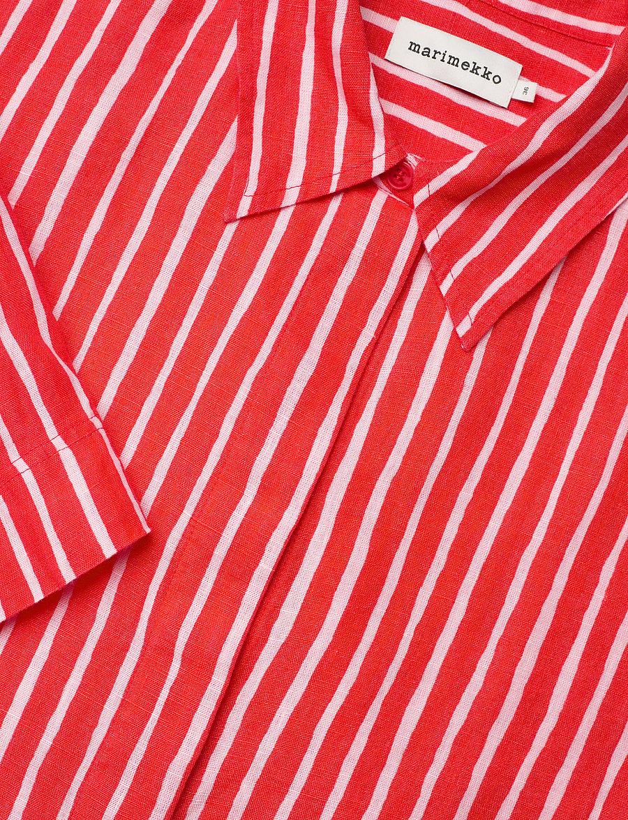 Marimekko - PALINDROMI PICCOLO - linased särgid - red, light pink - 5