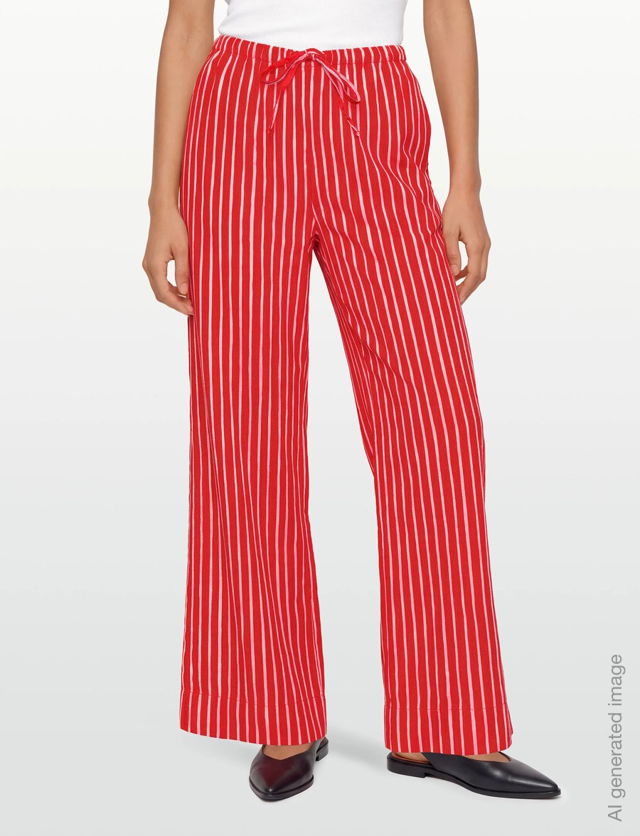 Marimekko - LAJI PICCOLO - linased püksid - red, light pink - 3