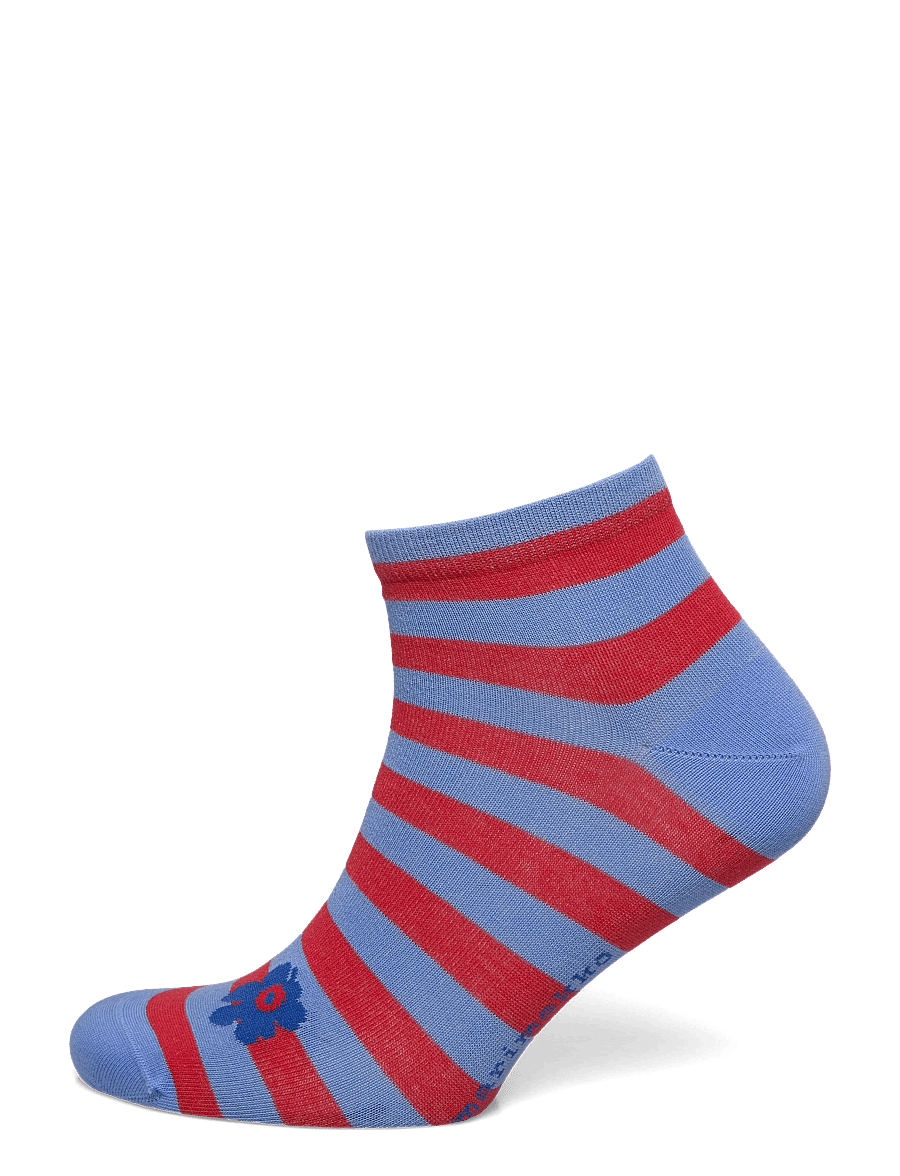Marimekko - RASU TASARAITA UNIKKO - ankelstrømper - blue, red - 0