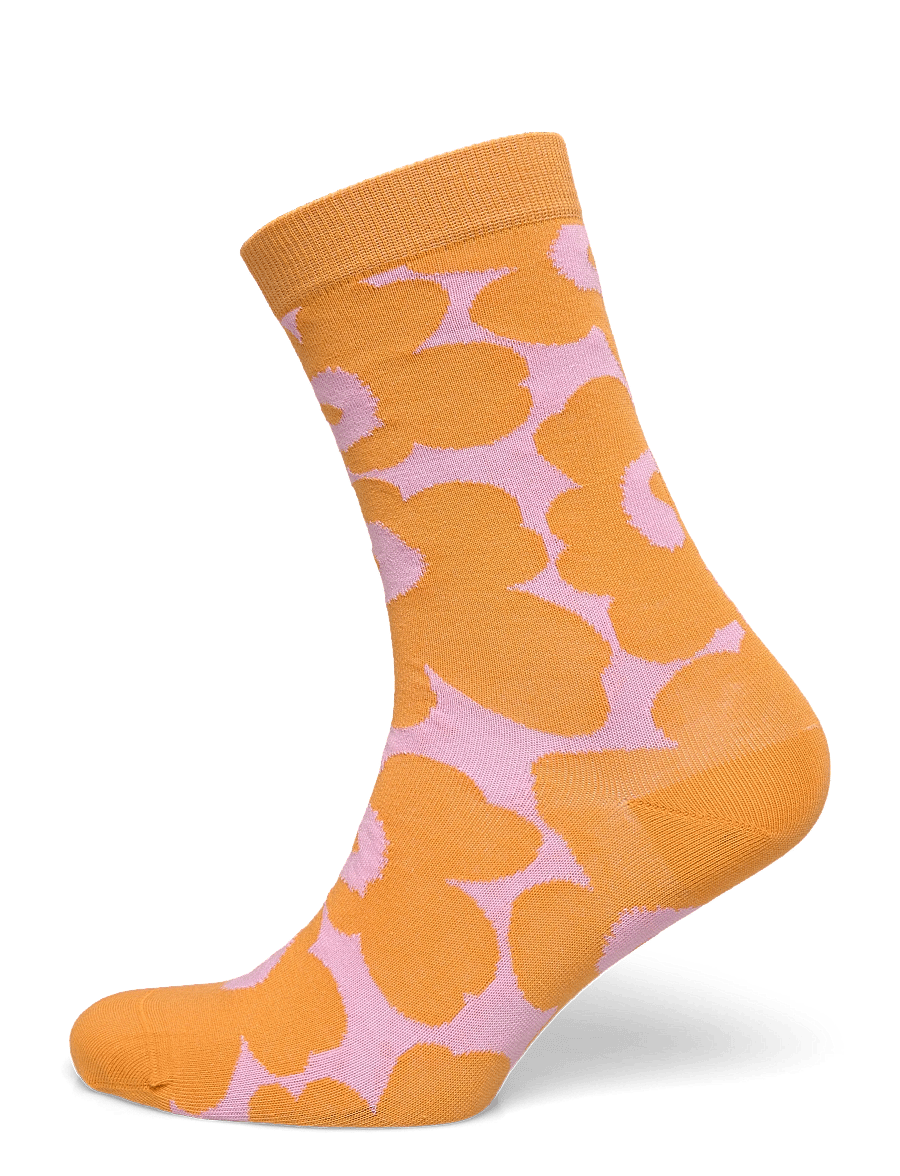 Marimekko - LINJAUS UNIKKO - normale socken - orange, pink - 0