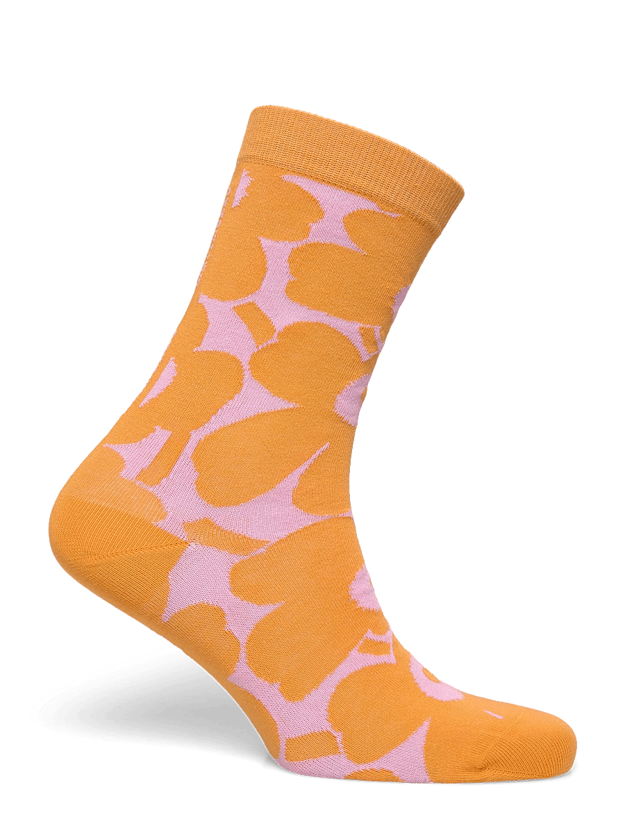 Marimekko - LINJAUS UNIKKO - normale socken - orange, pink - 1