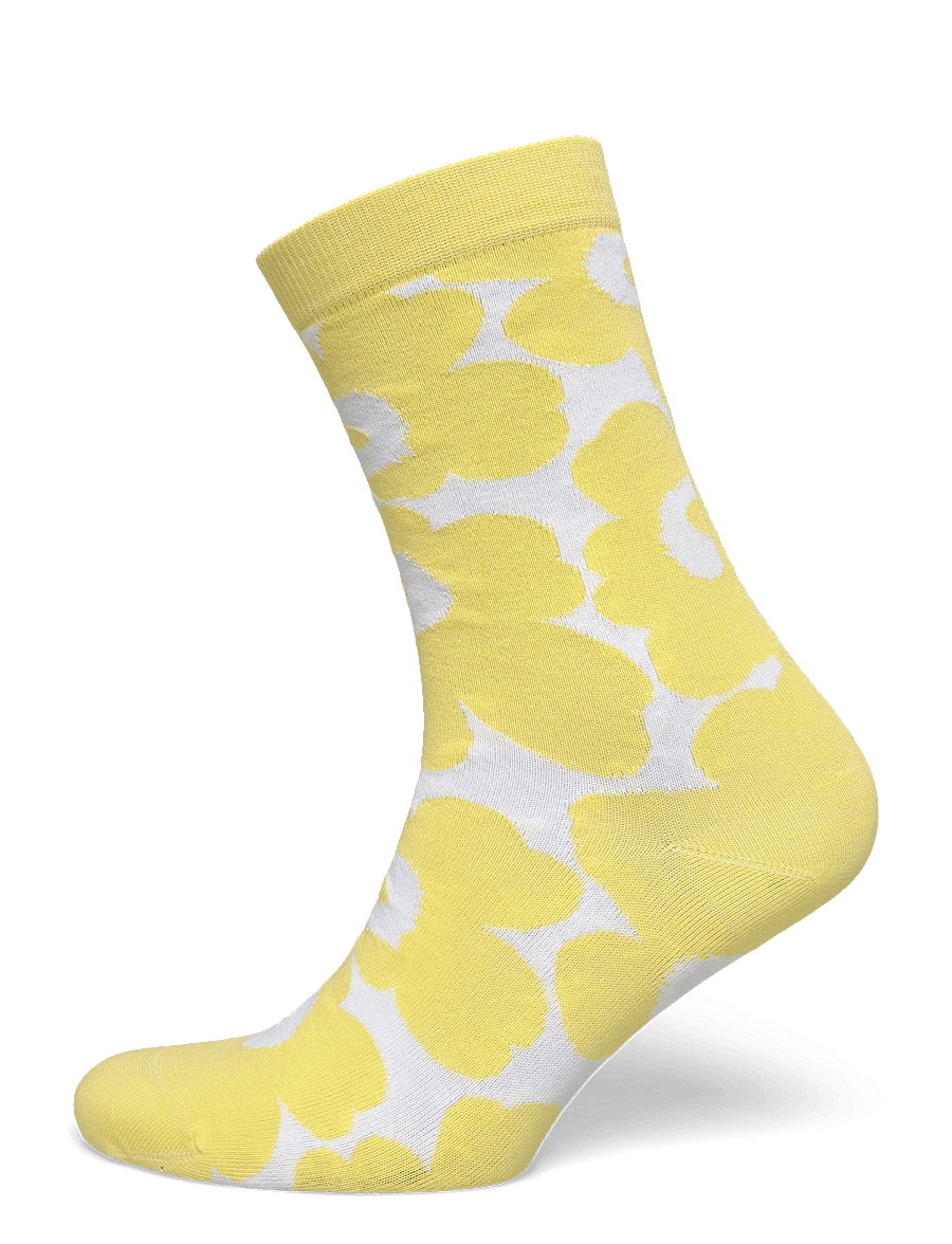 Marimekko - LINJAUS UNIKKO - normale socken - yellow, off white - 0
