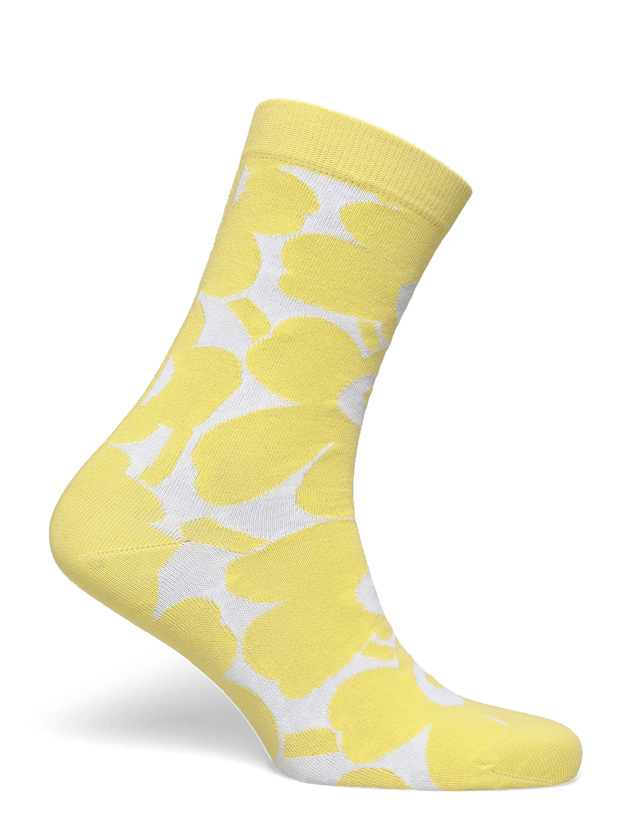 Marimekko - LINJAUS UNIKKO - normale socken - yellow, off white - 1