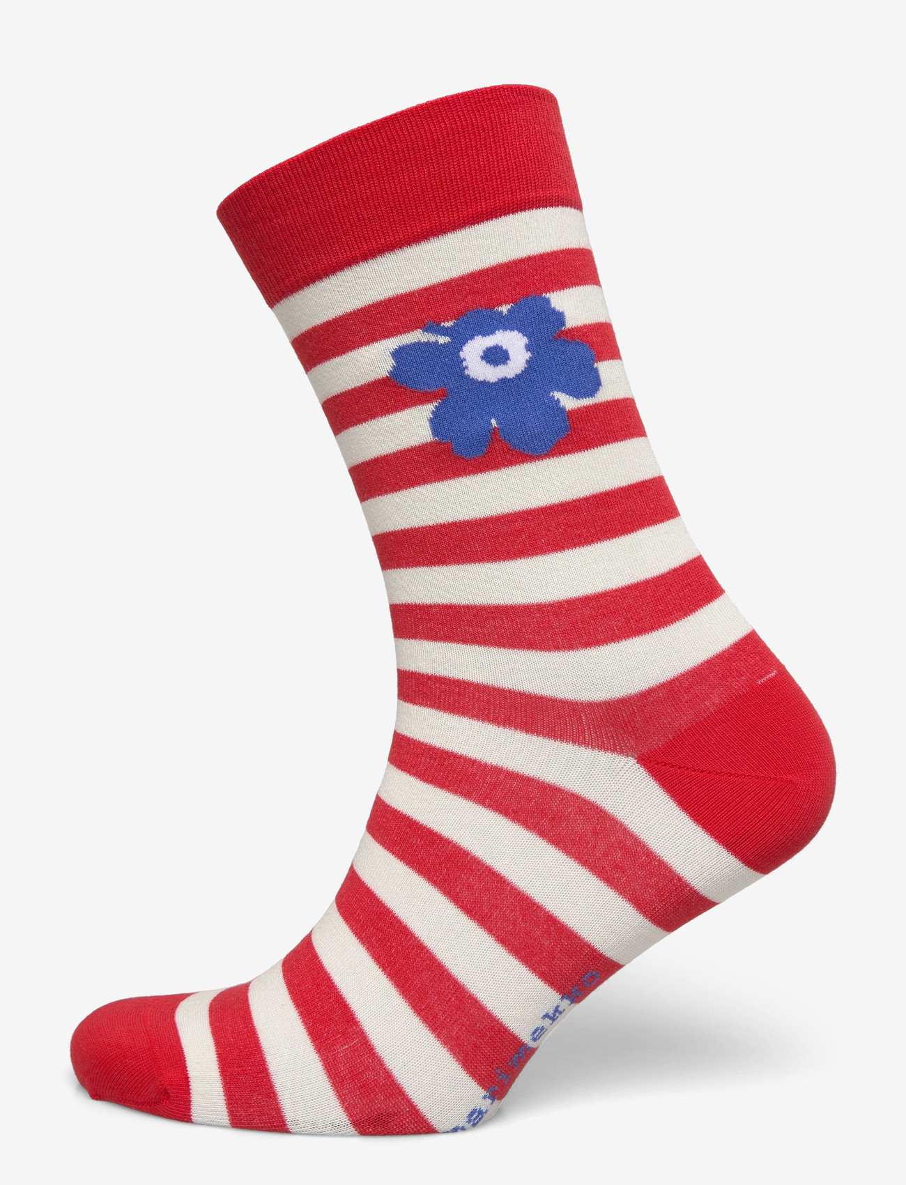 Marimekko - KASVAA TASARAITA UNIKKO ONE - crew-socken - red, off white, blue - 0