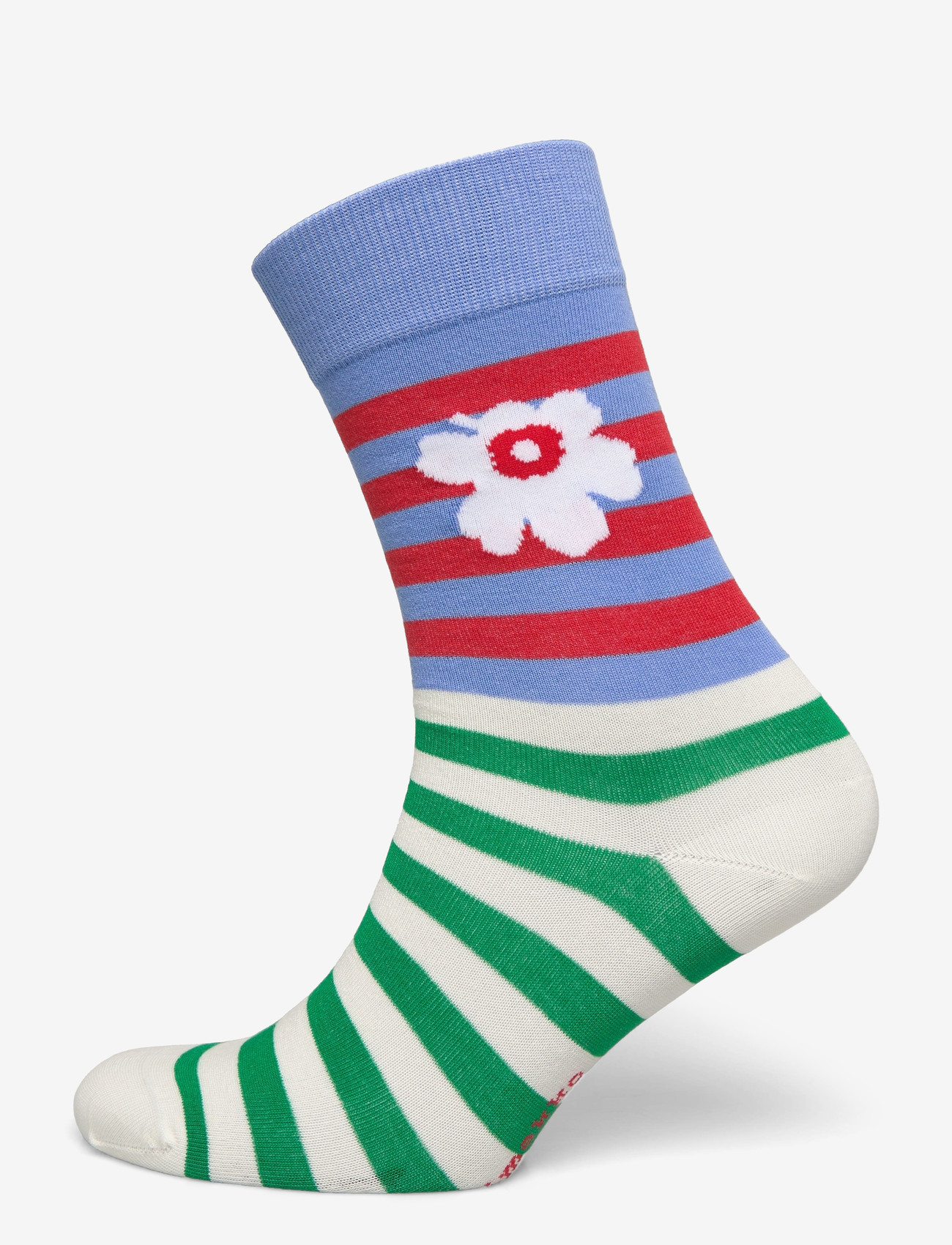 Marimekko - KASVAA TASARAITA UNIKKO TWO - almindelige strømper - blue, red, off white, green - 0