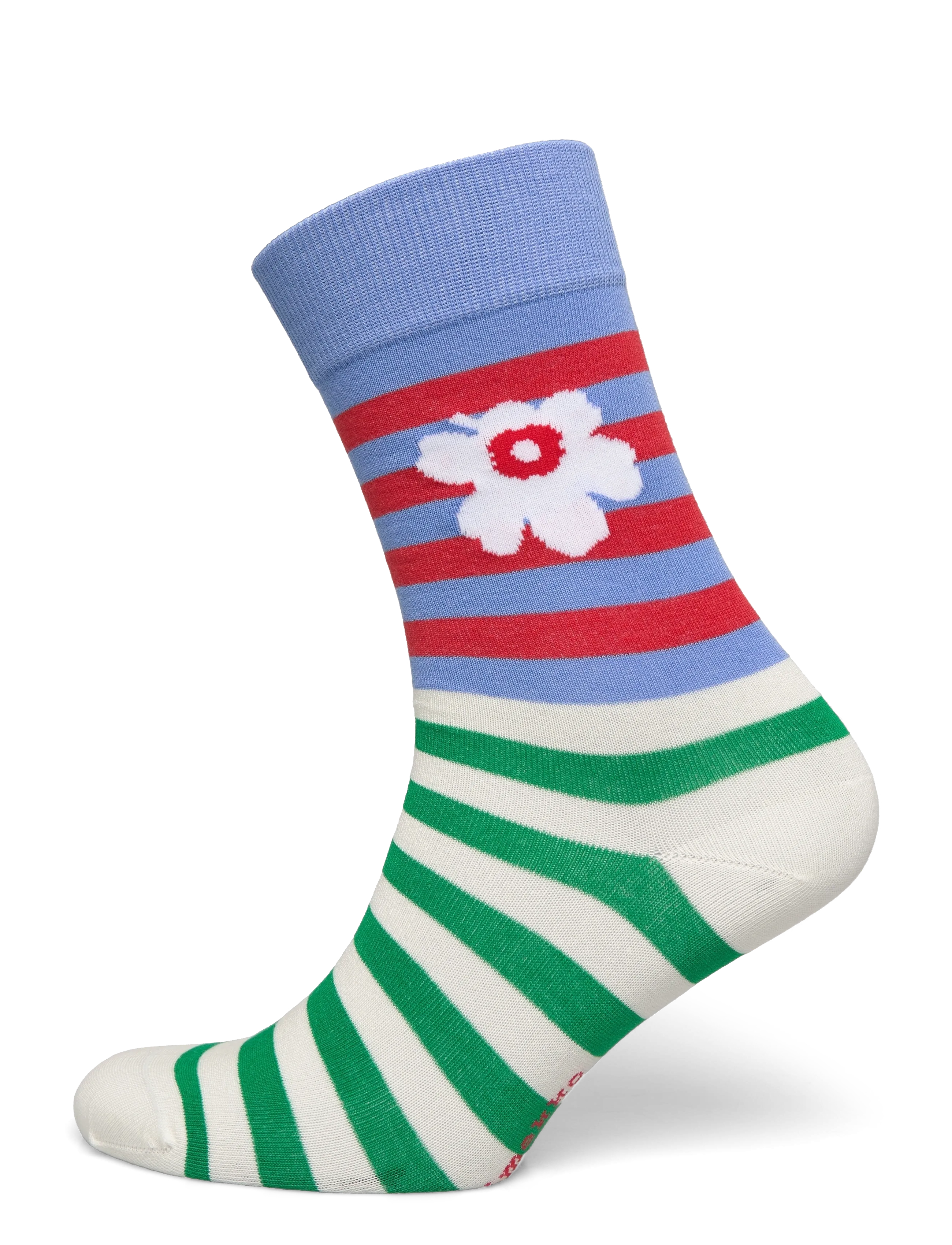 Marimekko KASVAA TASARAITA UNIKKO TWO - Strumpor - BLUE, RED, OFF WHITE, GREEN / multi