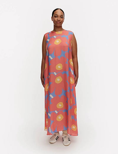 Marimekko MIGOT UNIKKO - Mekot - BLUE, RED, ORANGE / red