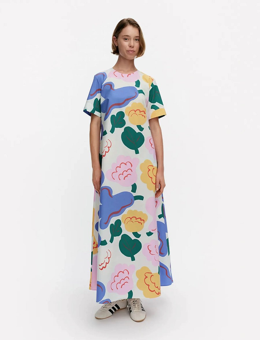 Marimekko - ASETELMA KUKASTA KUKKAAN - maxi kjoler - light green, green, blue - 0