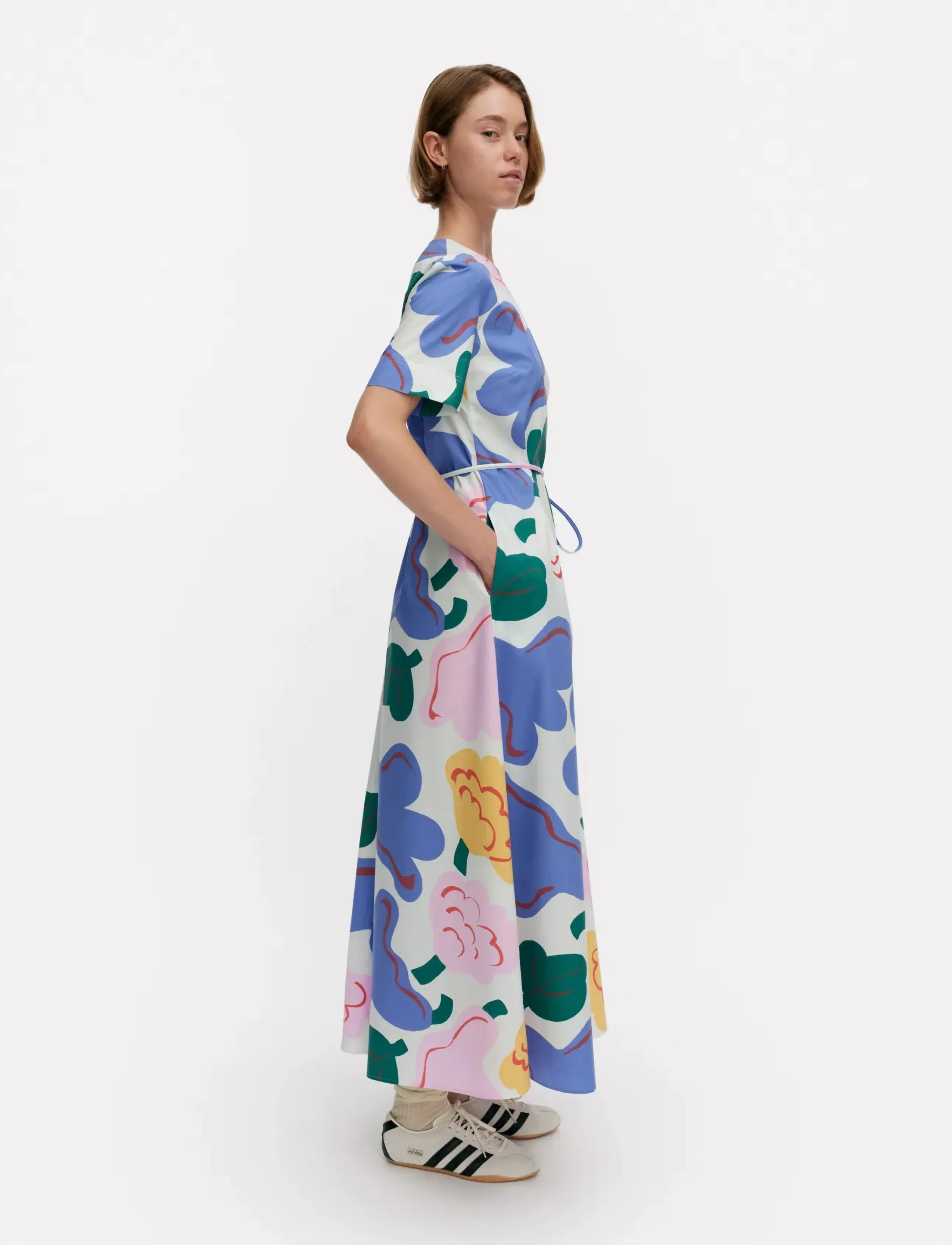 Marimekko - ASETELMA KUKASTA KUKKAAN - maxi kjoler - light green, green, blue - 5