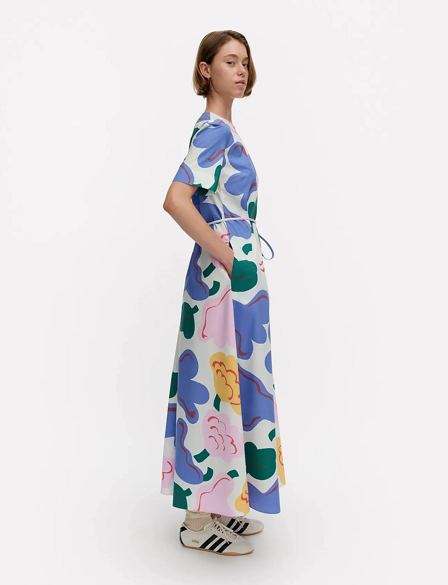 Marimekko - ASETELMA KUKASTA KUKKAAN - maxi kjoler - light green, green, blue - 5