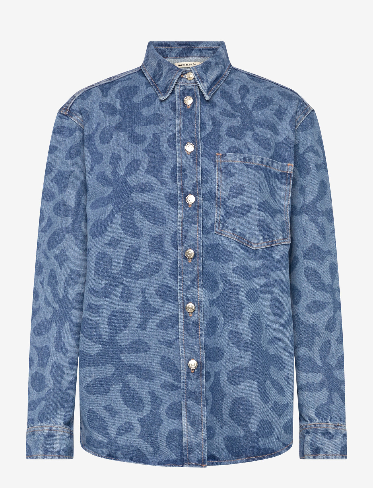Marimekko - MARIDENIM VAIHE KUKKA - denimskjorter - used indigo - 1