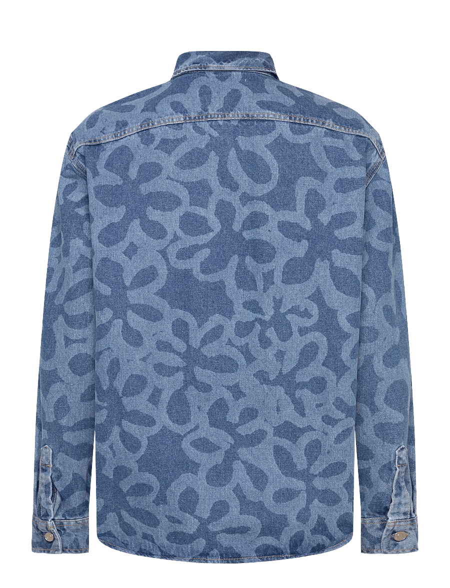 Marimekko - MARIDENIM VAIHE KUKKA - džinsa krekli - used indigo - 2