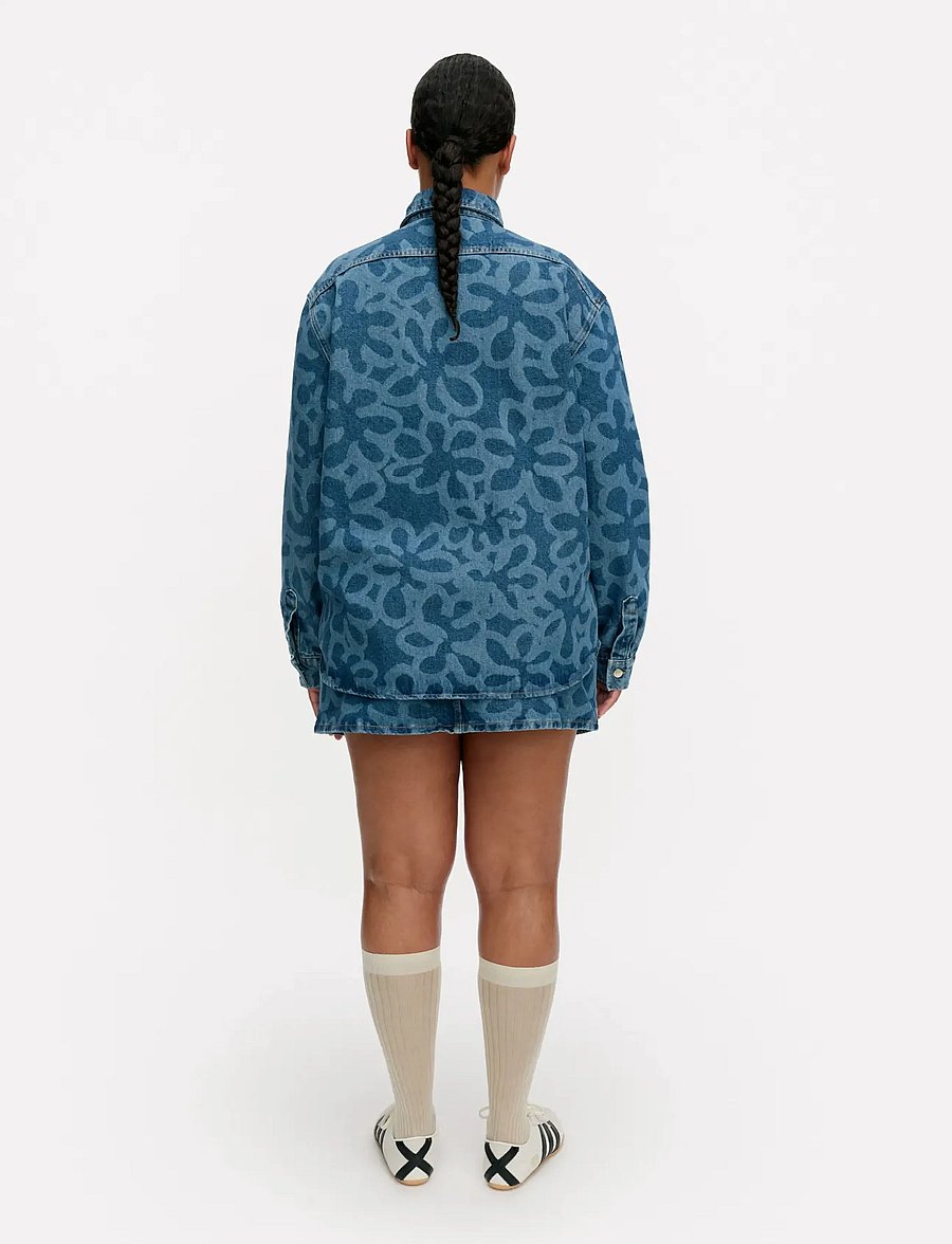 Marimekko - MARIDENIM VAIHE KUKKA - džinsa krekli - used indigo - 3