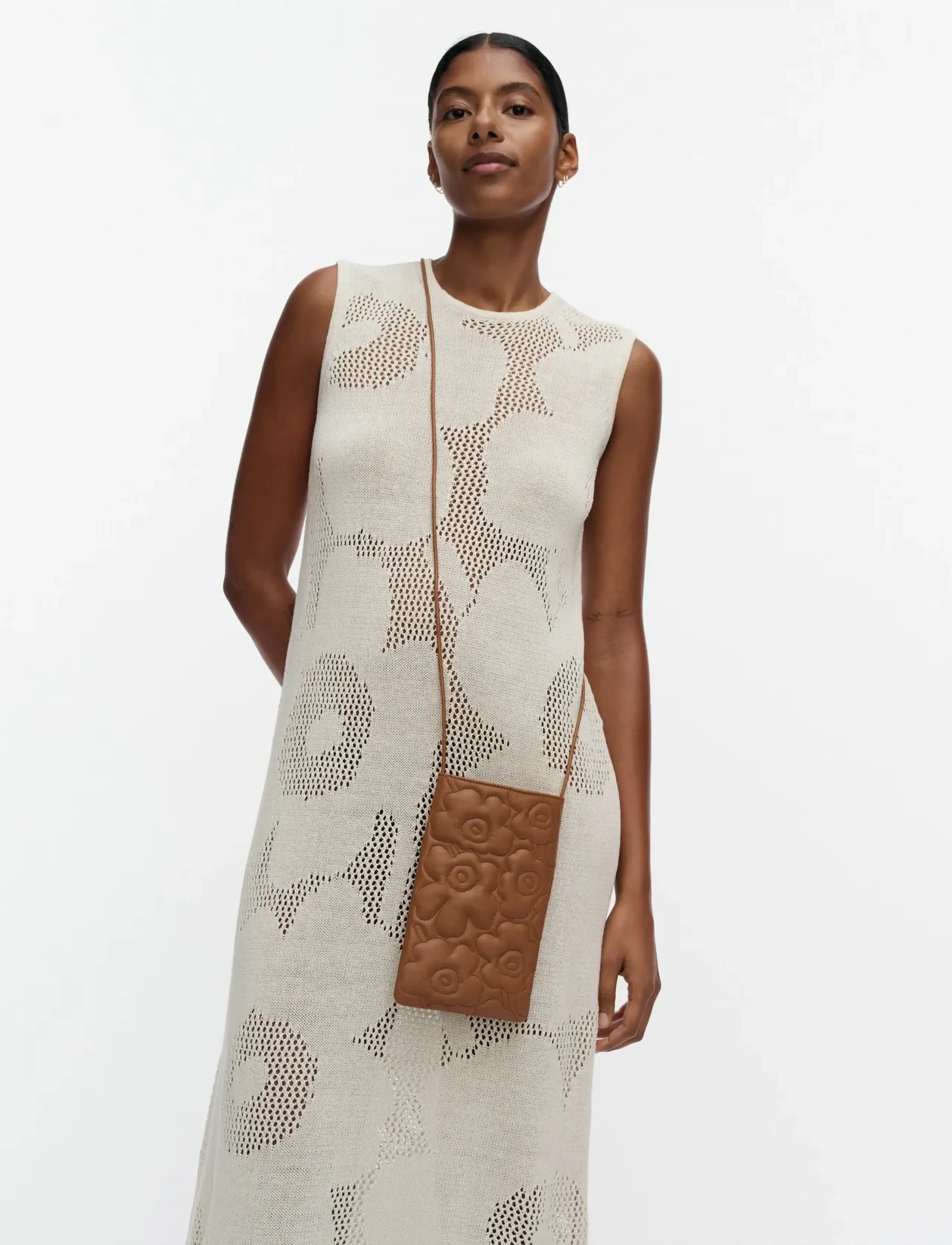 Marimekko Phone Pocket Unikko, One Size, Brown, Travel Accessories > Tech & Utility Accessories, Dame