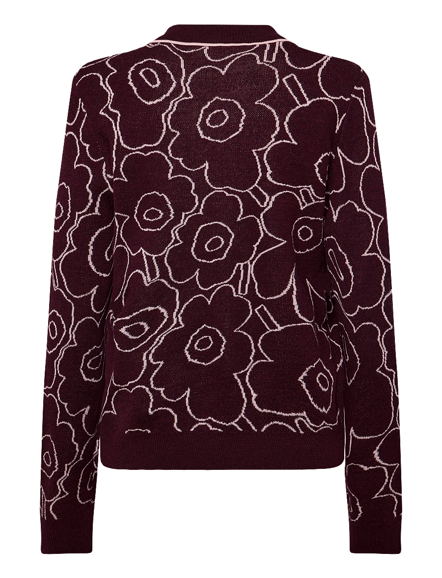 Marimekko - RWS LIIKKUA PIIRTO UNIKKO - striktrøjer - wine red, light pink - 2