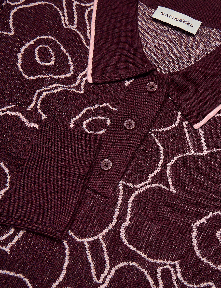 Marimekko - RWS LIIKKUA PIIRTO UNIKKO - striktrøjer - wine red, light pink - 5