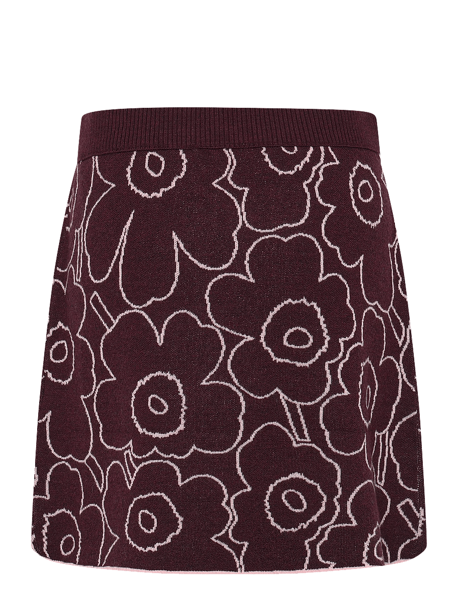Marimekko - RWS TOISTUVA PIIRTO UNIKKO - strickröcke - wine red, light pink - 2