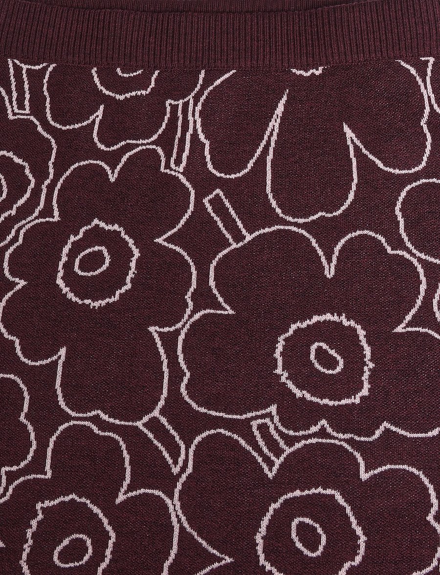 Marimekko - RWS TOISTUVA PIIRTO UNIKKO - strickröcke - wine red, light pink - 5