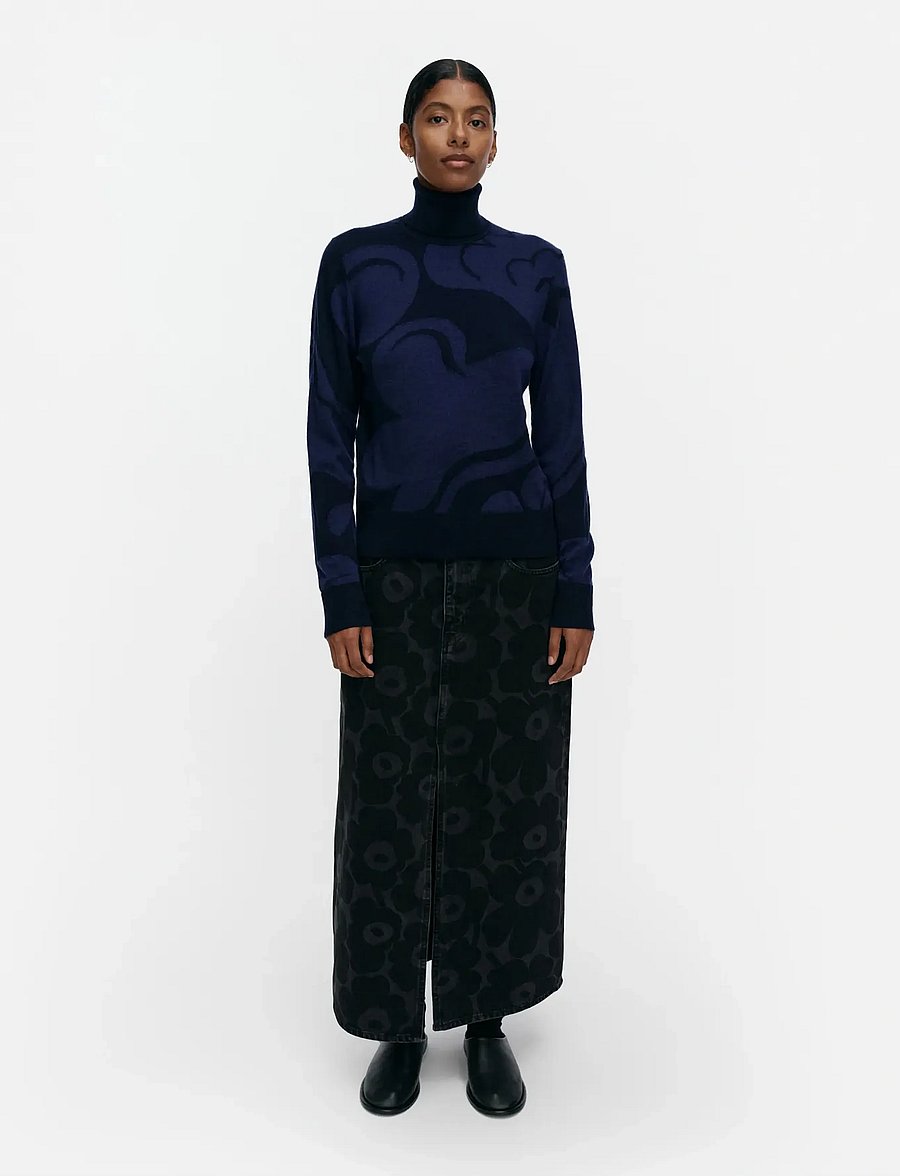 Marimekko - RWS SOPIMUS KUKASTA KUKKAAN - striktrøjer - dark blue, dark blue - 0