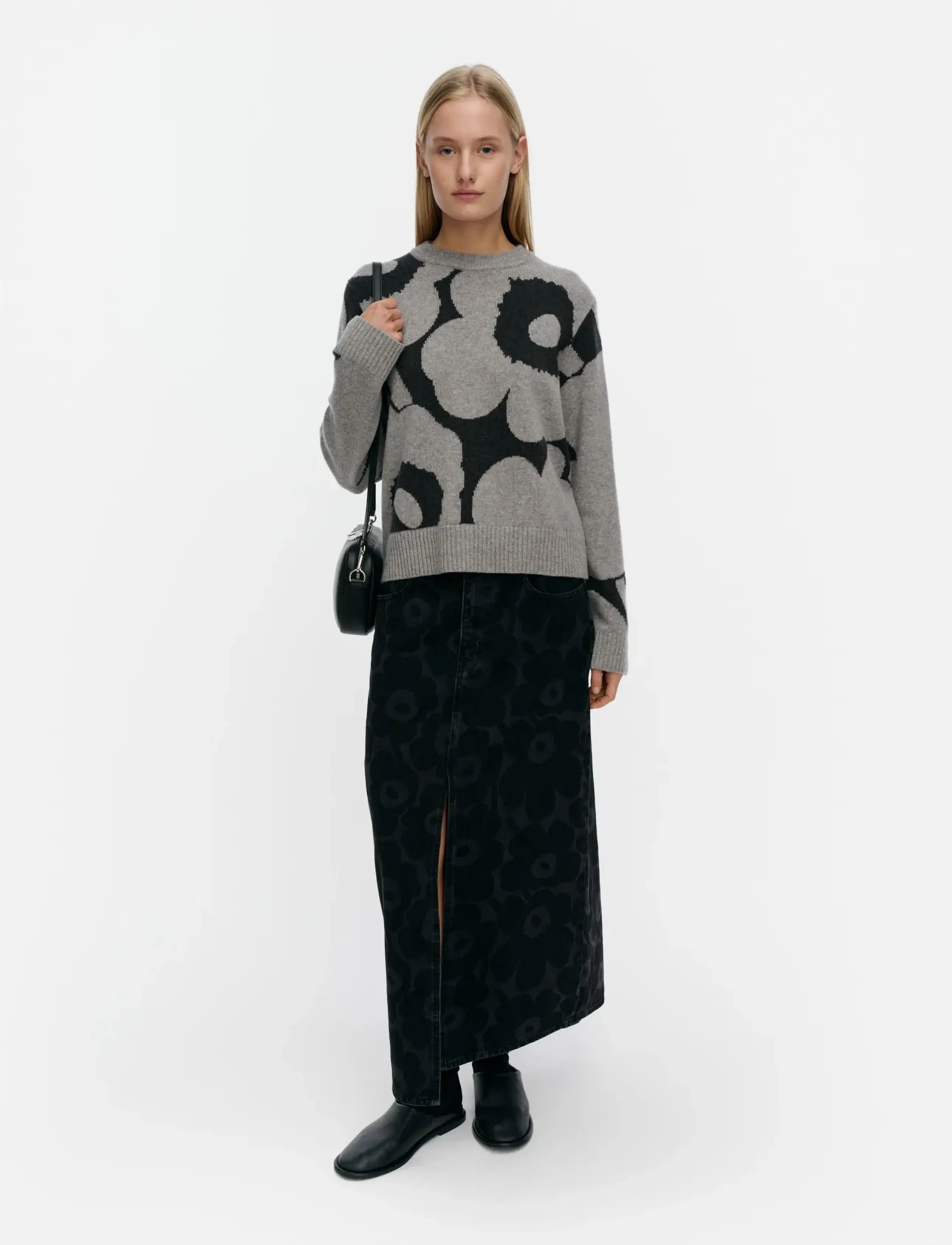 Marimekko Aatto Unikko, M, Knitwear, Grau - Jumpers, Frauen