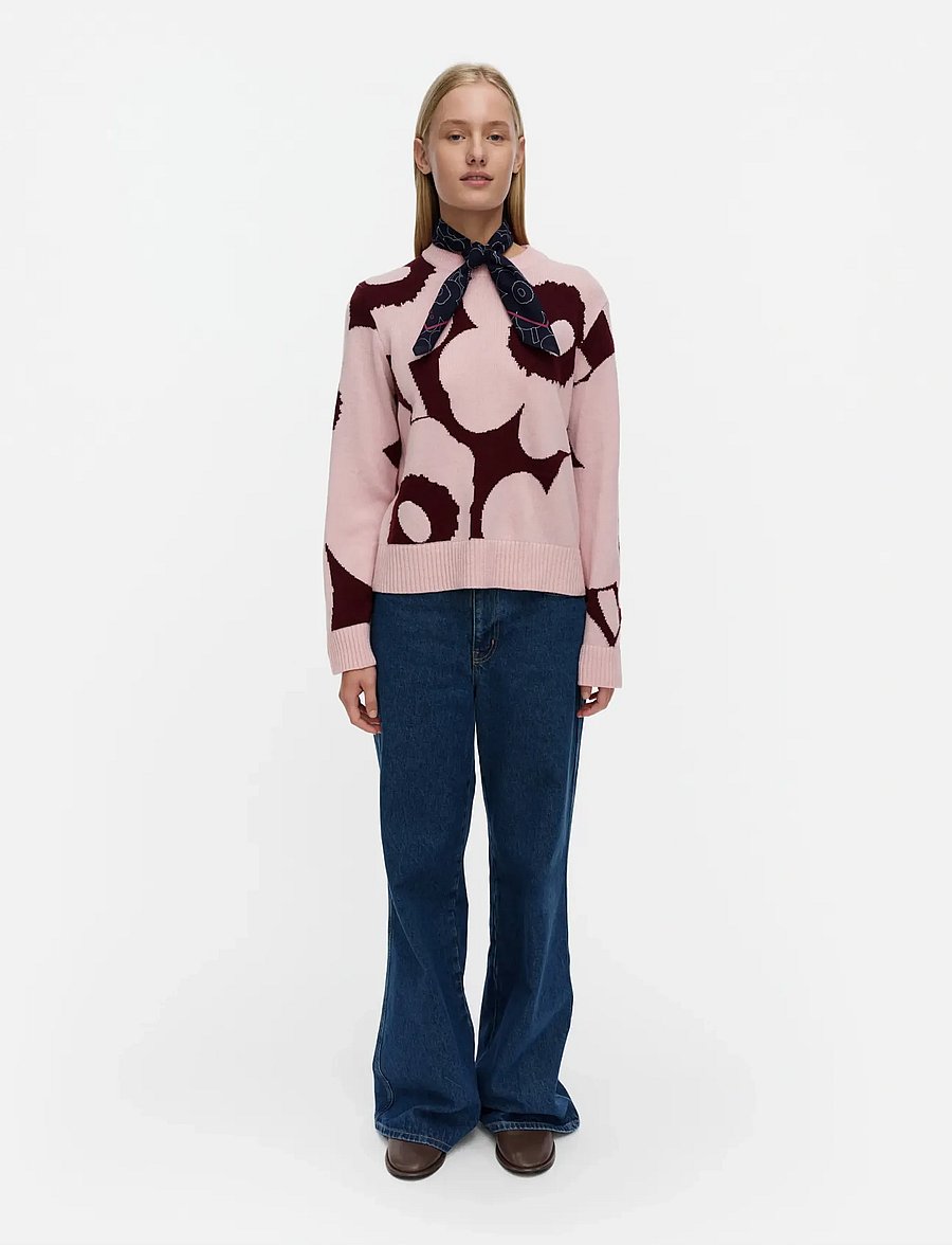 Marimekko - AATTO UNIKKO - striktrøjer - light pink, wine red - 0