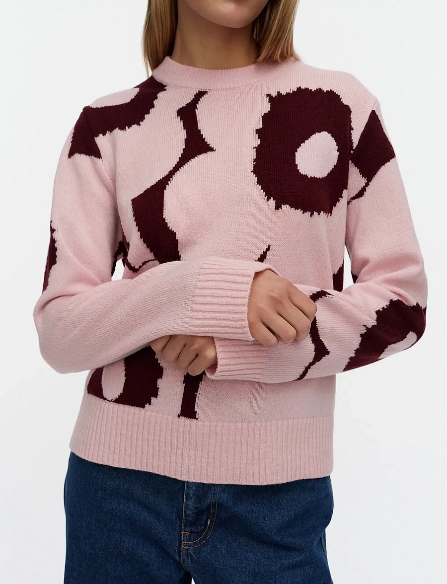 Marimekko - AATTO UNIKKO - striktrøjer - light pink, wine red - 3