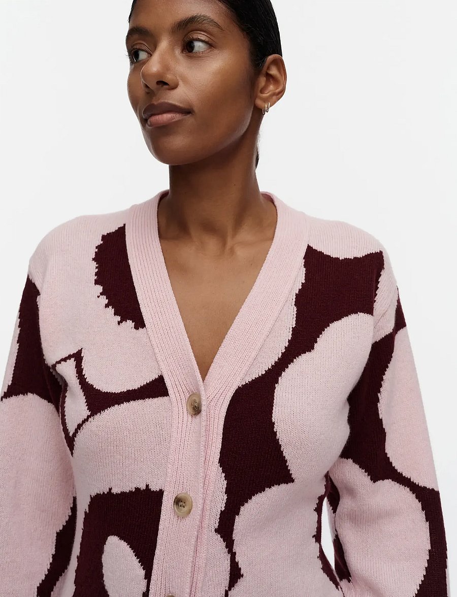 Marimekko - KUMMA UNIKKO - koftor - light pink, wine red - 3