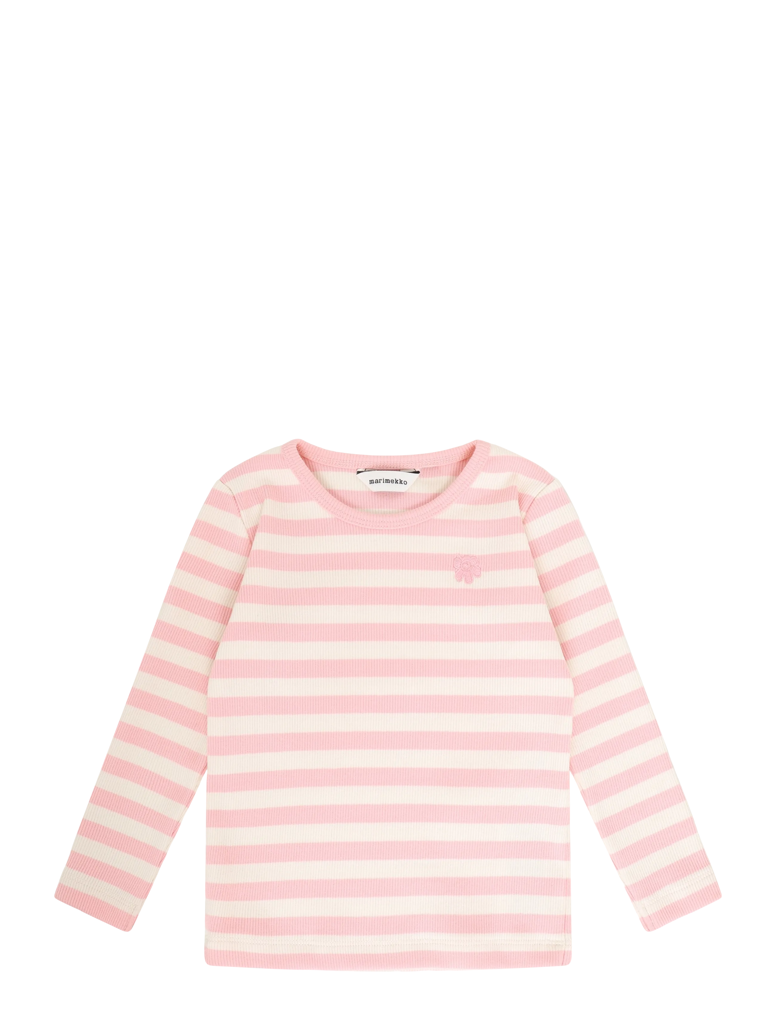 Marimekko Innostaa Tasaraita Unikko I, 80-86, Pink, T-Shirts > Langærmede T-shirts, Børn