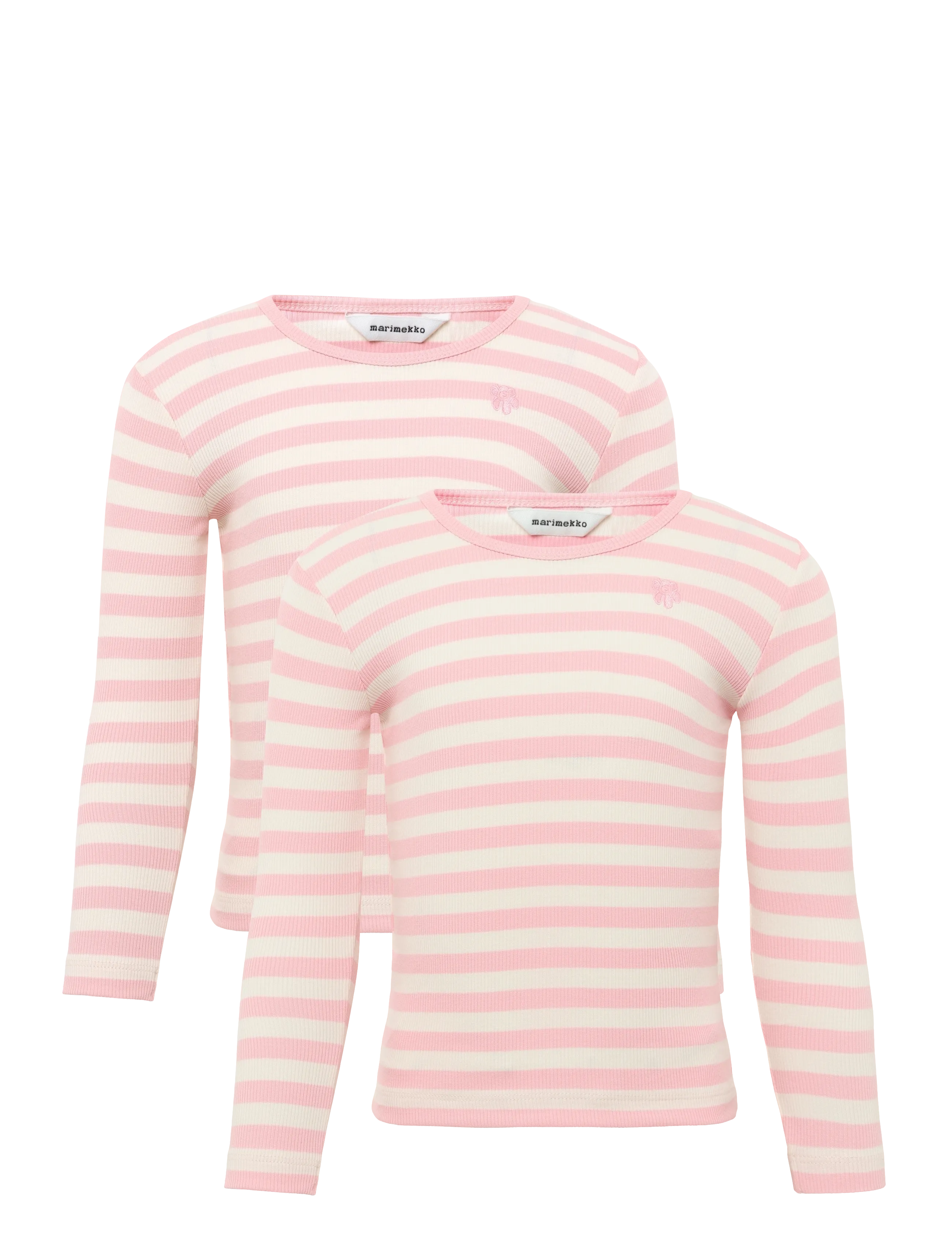 Marimekko Innostaa Tasaraita Unikko Ii, 104-110, Pink, T-Shirts > Langærmede T-shirts, Børn
