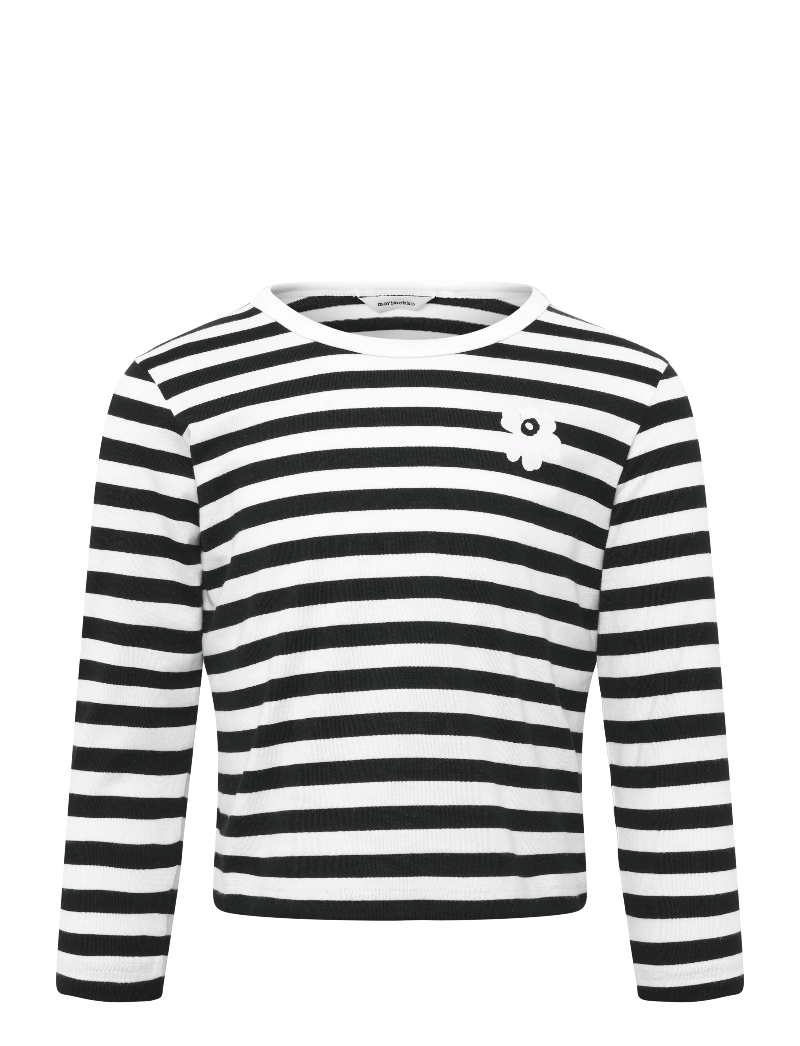 Marimekko Paja Tasaraita Unikko Ii, 104-110, White, T-Shirts > Langærmede T-shirts, Børn