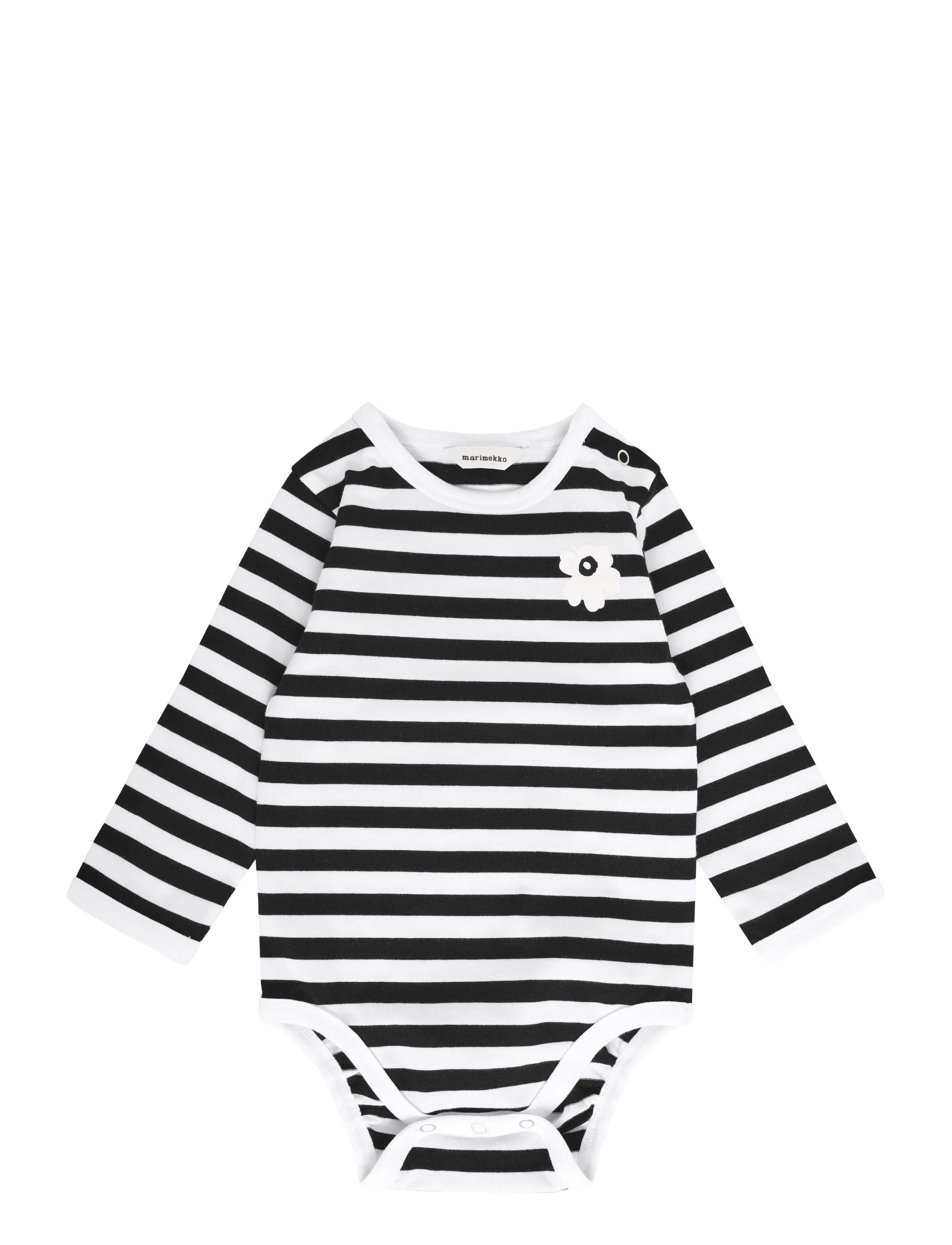 Marimekko Vinde Tasaraita Unikko, 80, Bodys, Weiß - Long-sleeved, Kinder