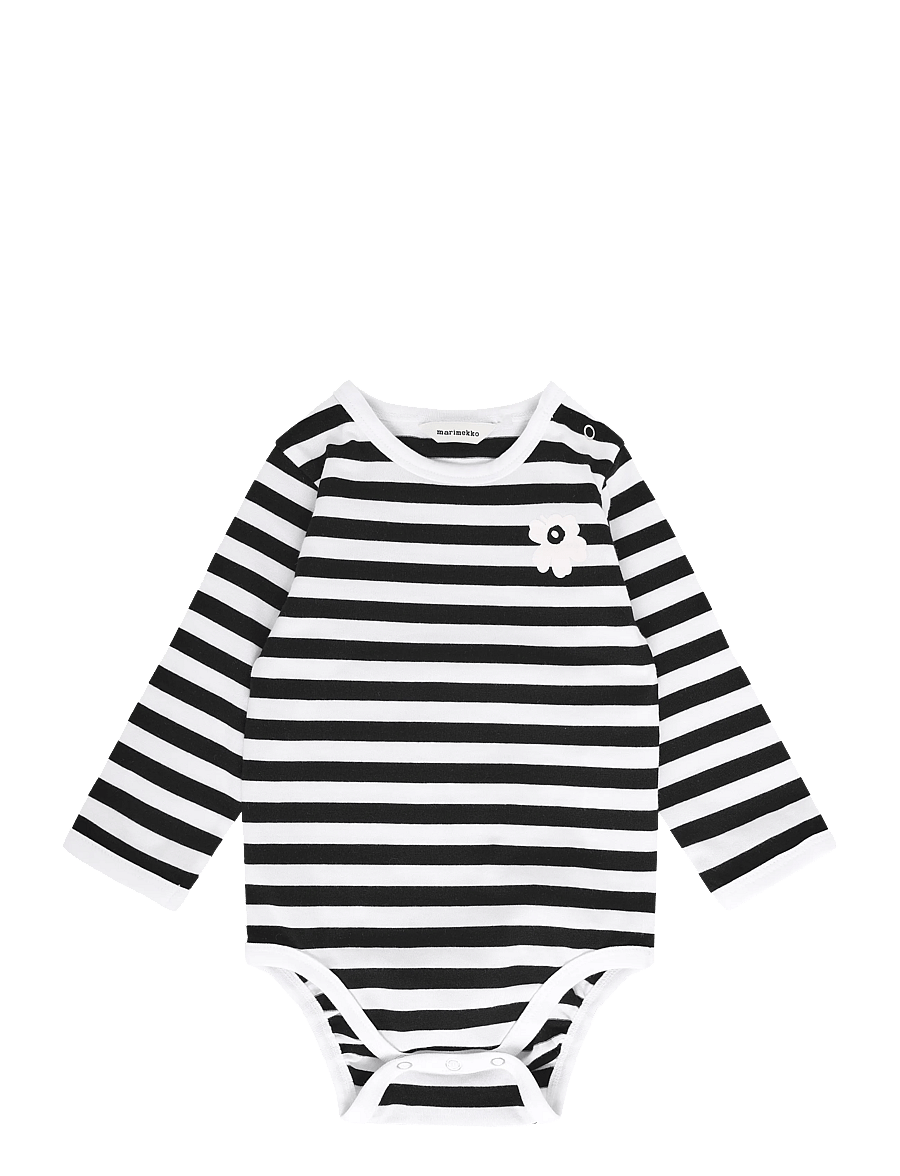 Marimekko - VINDE TASARAITA UNIKKO - white, black - 0