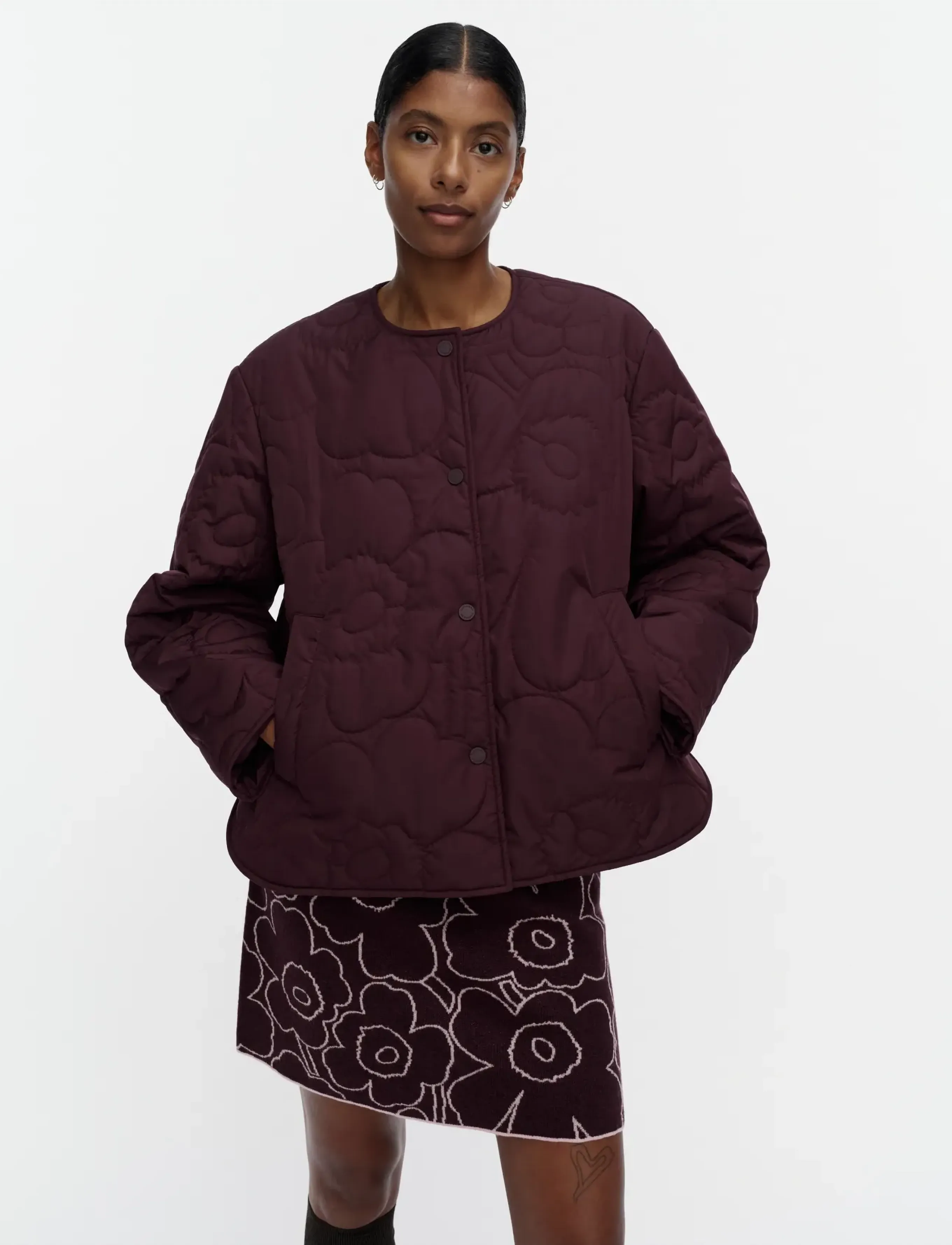 Marimekko - KAPSELI PIIRTO UNIKKO - quiltede jakker - wine red, wine red - 3