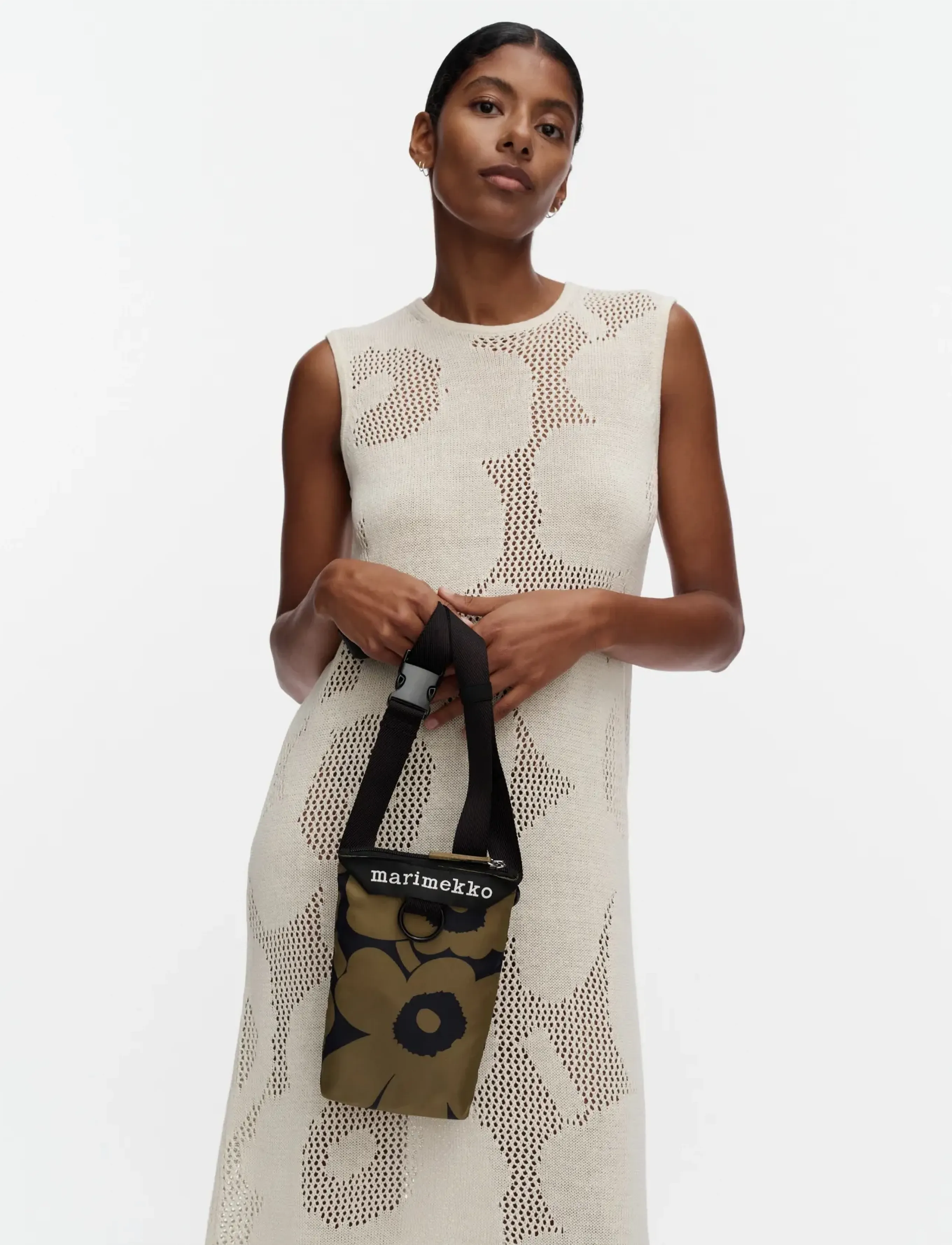 Marimekko Neat Phone Pocket Unikko, One Size, Bags, Khakigrün - Small Shoulder Bags-crossbody Frauen