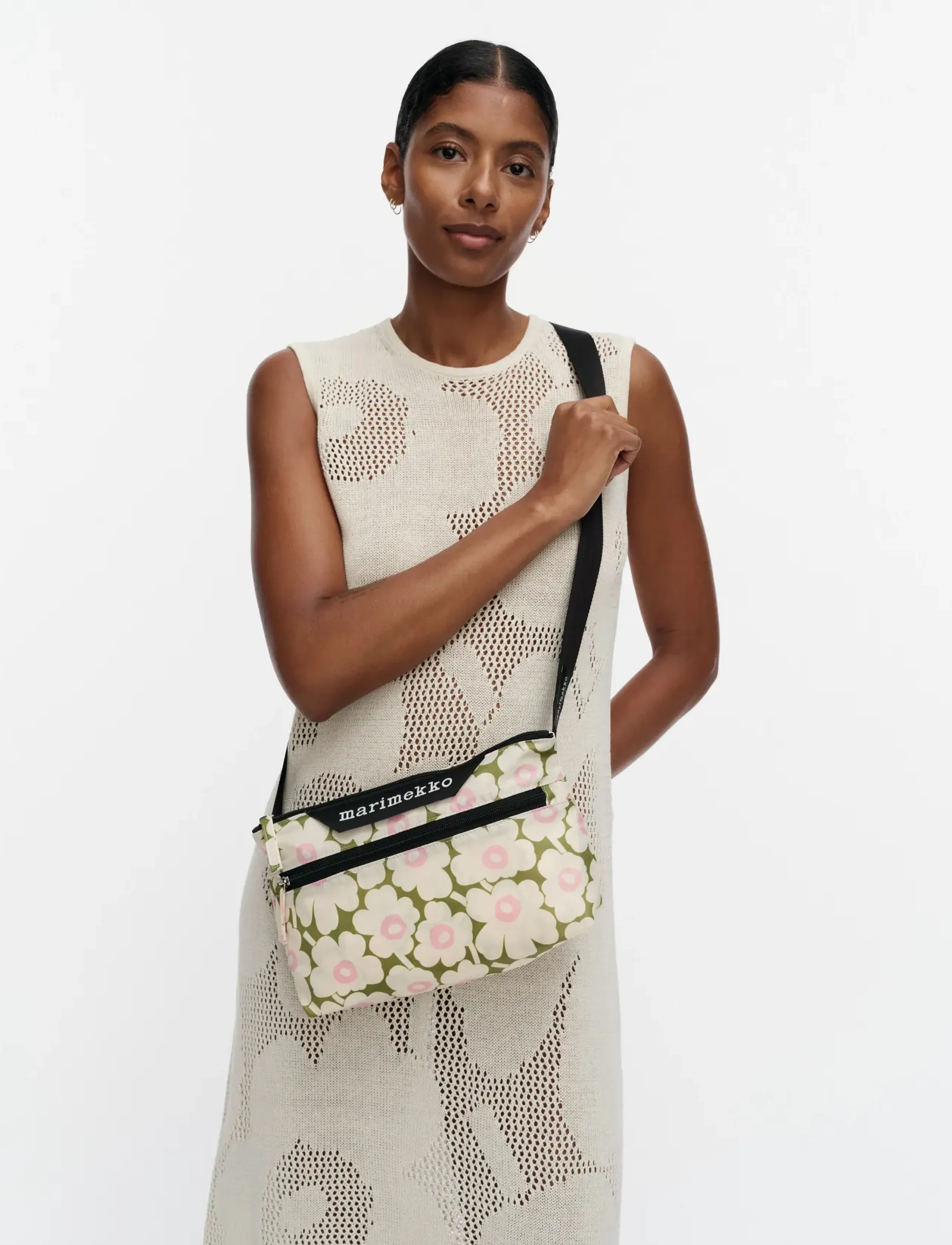 Marimekko - NEAT CROSSBODY UNIKKO S - light yellow, green, lt. pink - 0