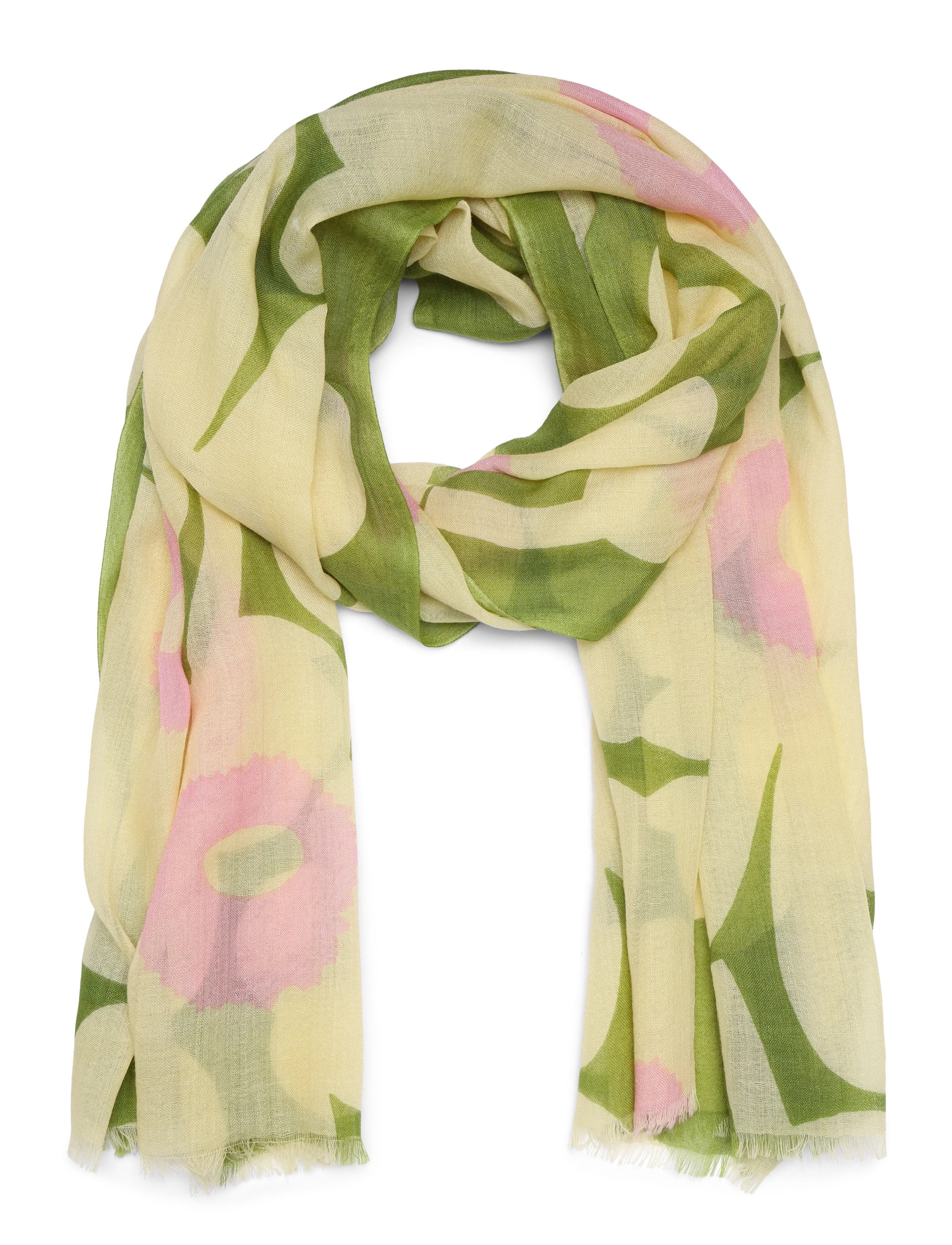 Marimekko Fiore Unikko, Kvinder, Blomstret Tørklæde, Cream, Str: ONE SIZE